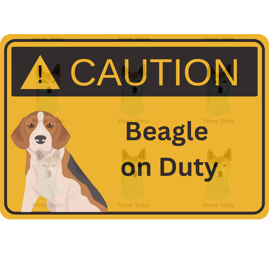 Beagle Dog 5in Transparent Caution Sticker