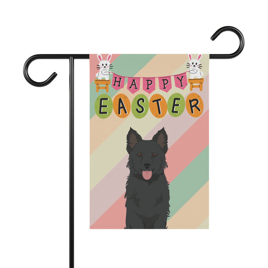 Mudi Dog Easter Garden Flag