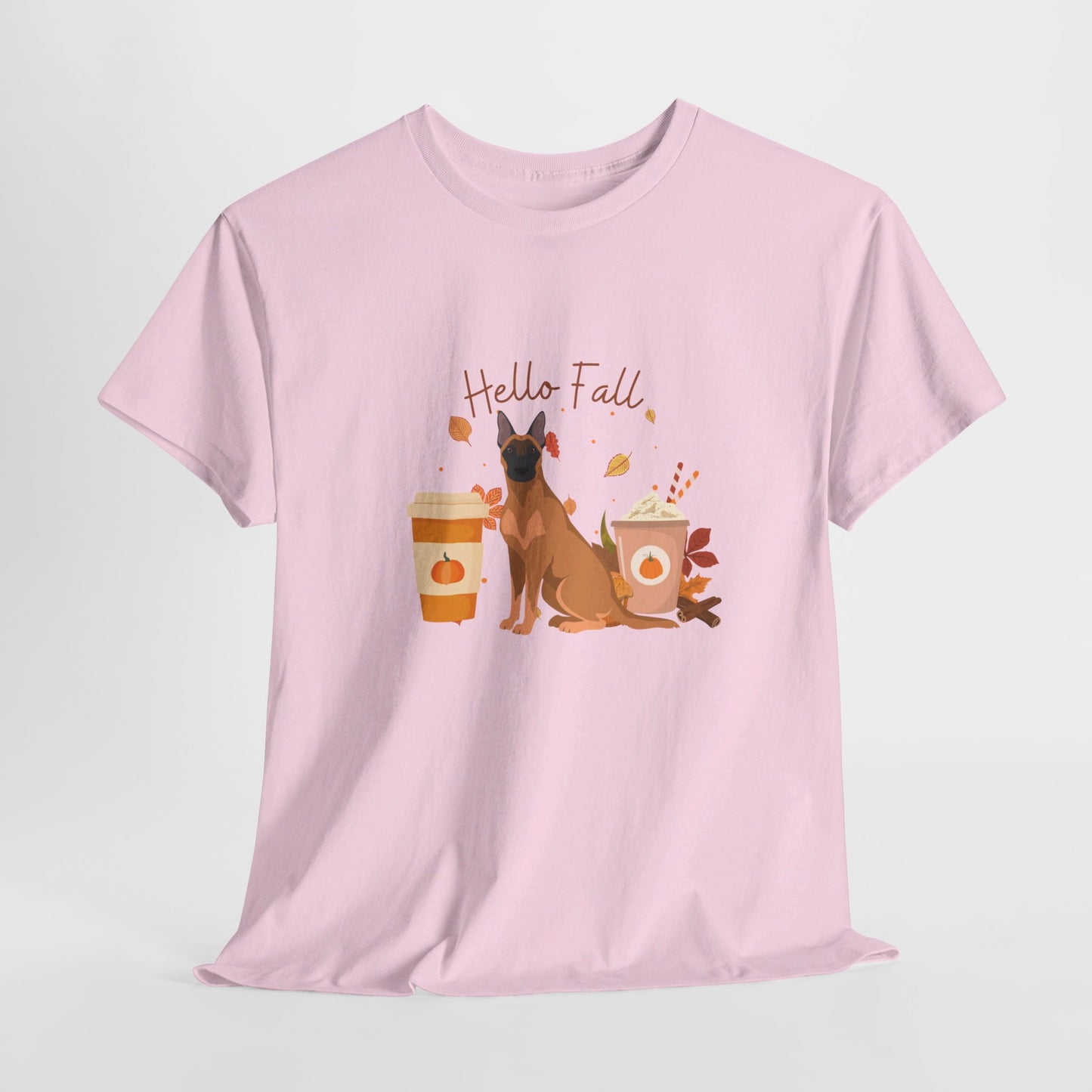 Belgian Malinois Dog Fall Halloween Unisex Heavy Cotton Tee, Dog Mom Gift, AKC