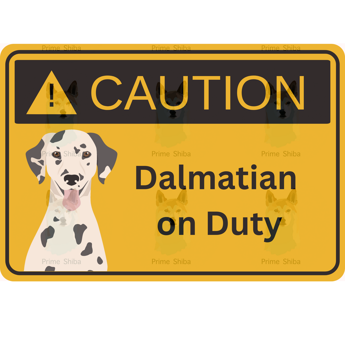 Dalmation Dog 5in Transparent Caution Sticker