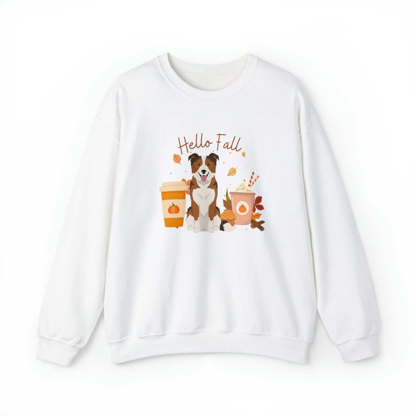 Border Collie Dog Fall Halloween Unisex Heavy Blend Crewneck Sweatshirt