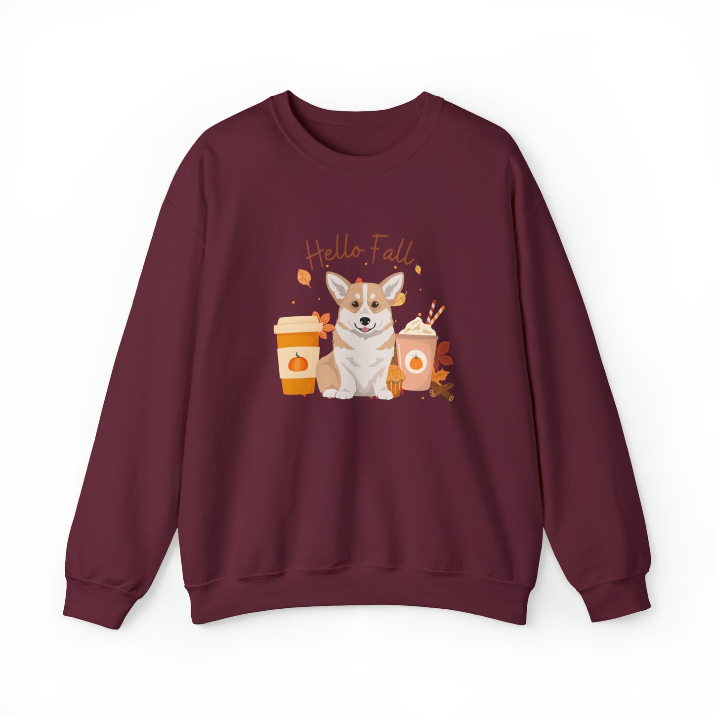 Pembroke Welsh Corgi Dog Fall Halloween Unisex Heavy Blend Crewneck Sweatshirt