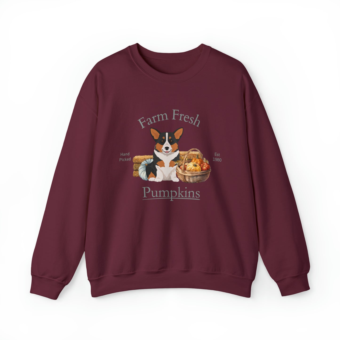 Pembroke Welsh Corgi Dog Fall Halloween Unisex Heavy Blend Crewneck Sweatshirt