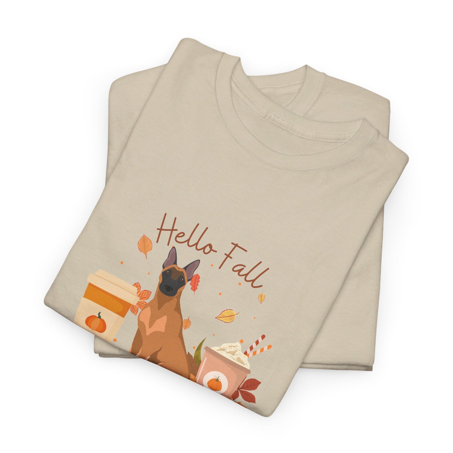 Belgian Malinois Dog Fall Halloween Unisex Heavy Cotton Tee, Dog Mom Gift, AKC