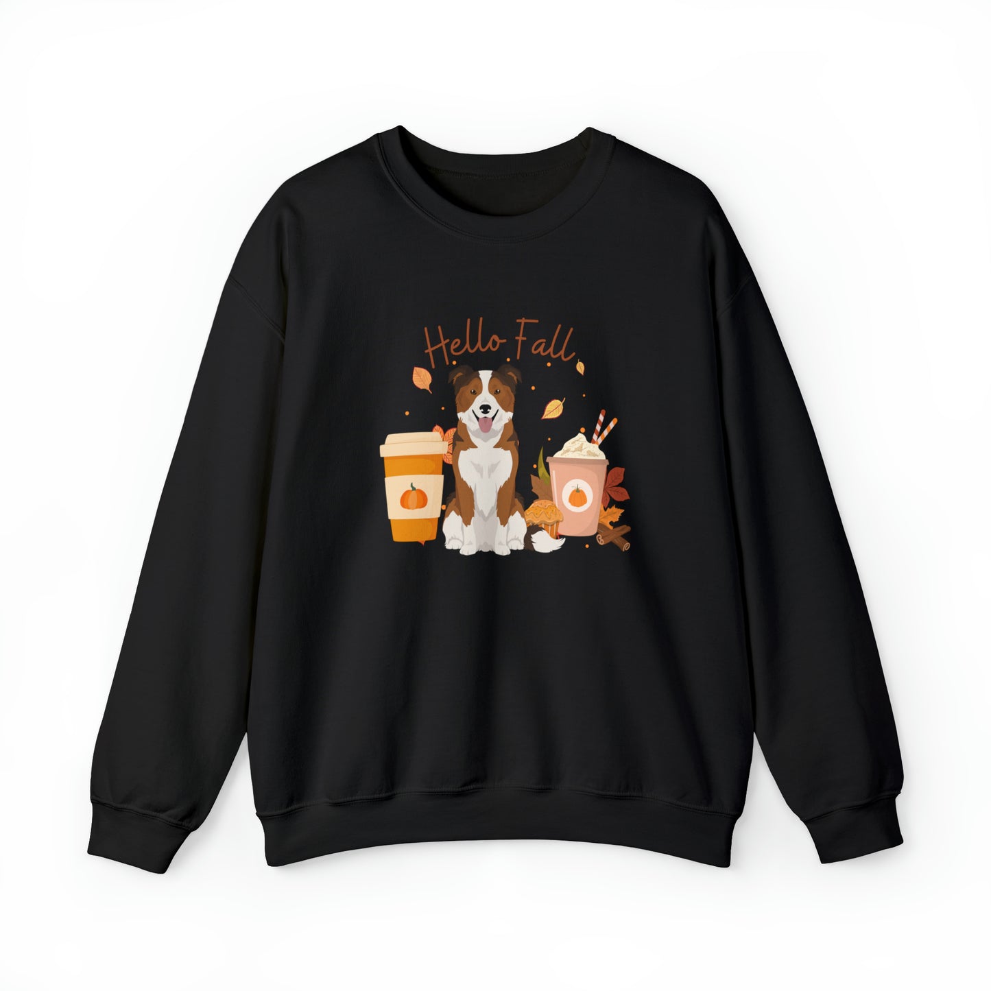 Border Collie Dog Fall Halloween Unisex Heavy Blend Crewneck Sweatshirt