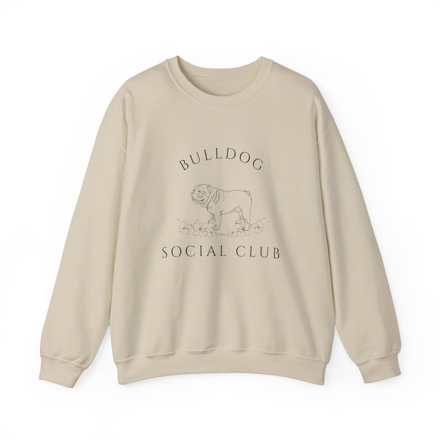 Bulldog Dog Social Club Unisex Heavy Blend Crewneck Sweatshirt, Bulldog Dog Mom Gift