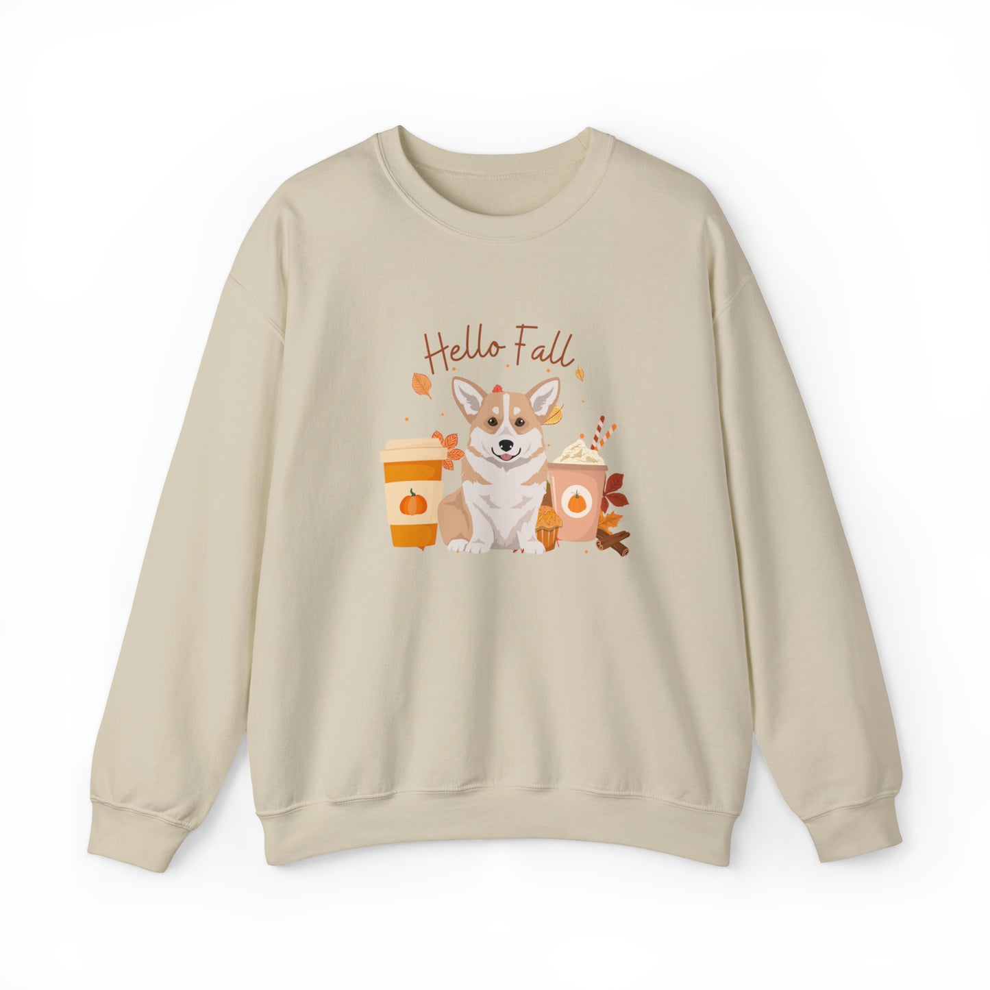 Pembroke Welsh Corgi Dog Fall Halloween Unisex Heavy Blend Crewneck Sweatshirt