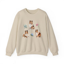 Load image into Gallery viewer, Collie Dog Cottage core Unisex Heavy Blend Crewneck Sweatshirt, Collie Mom, Collie Gift, Collie Lover
