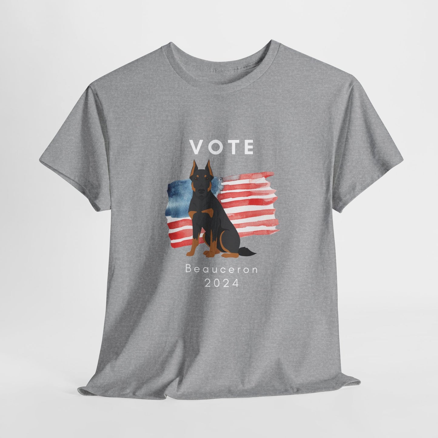 Beauceron Dog Vote 2024, Election Unisex Heavy Cotton Tee, Dog Mom Gift, AKC