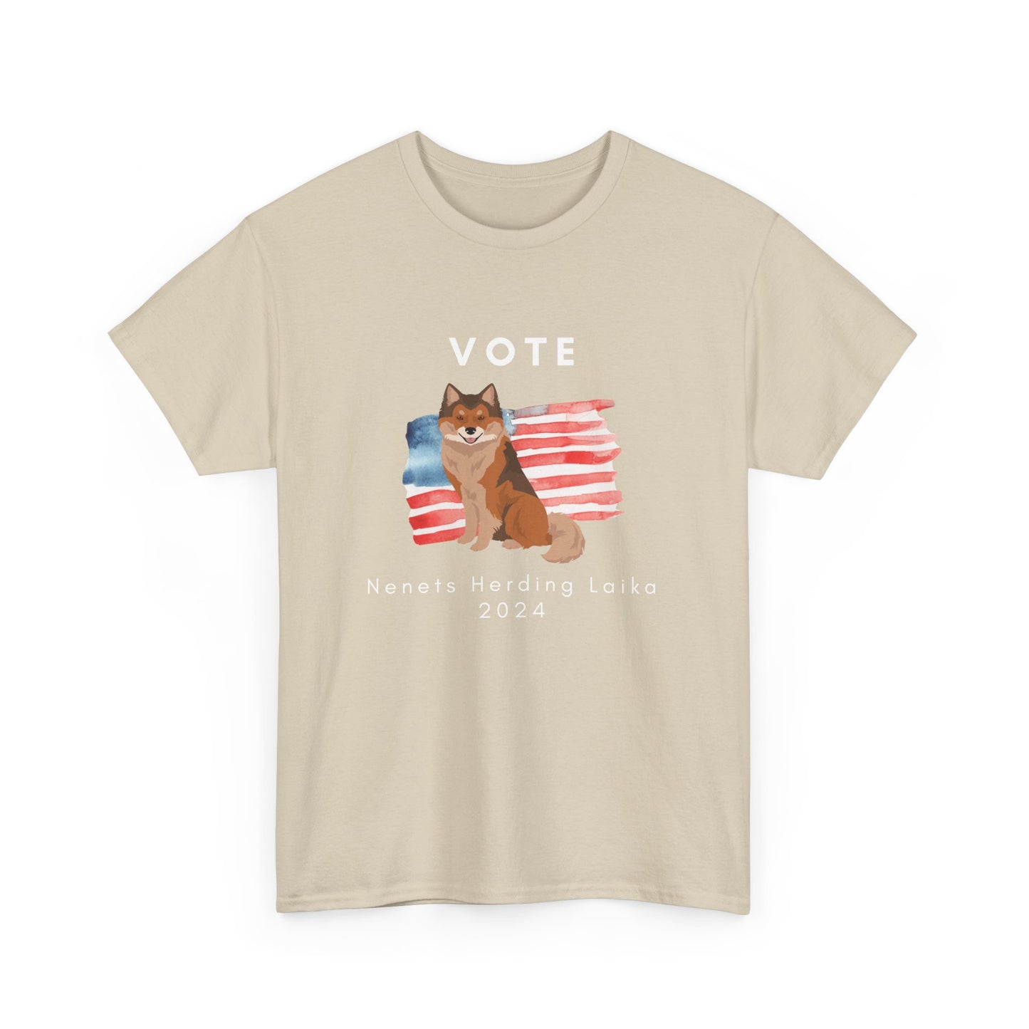 Nenets Herding Laika Dog Vote 2024, Election Unisex Heavy Cotton Tee, Dog Mom Gift, AKC