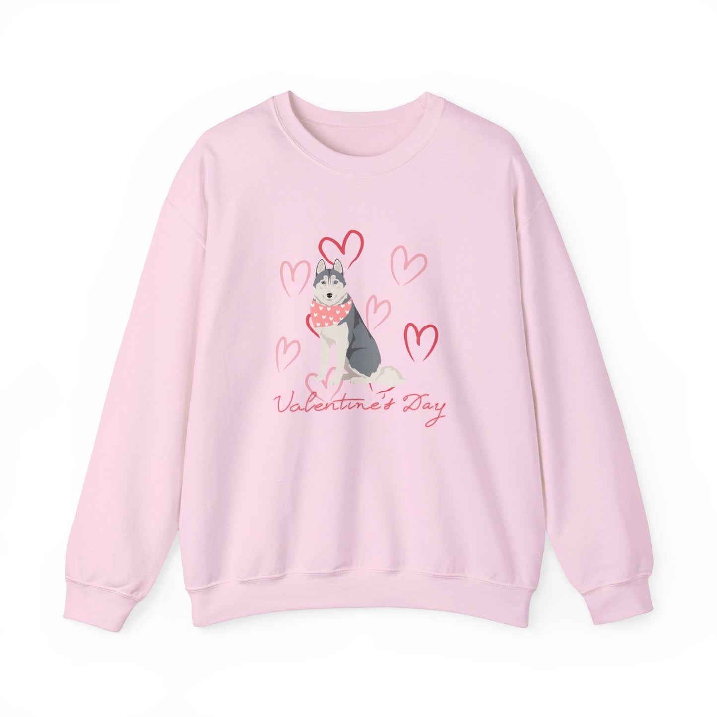 Siberian Husky Dog Valentines Day Unisex Heavy Blend Crewneck Sweatshirt