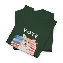 Load image into Gallery viewer, Pembroke Welsh Corgi Dog Vote 2024, Election Unisex Heavy Cotton Tee, Dog Mom Gift, AKC
