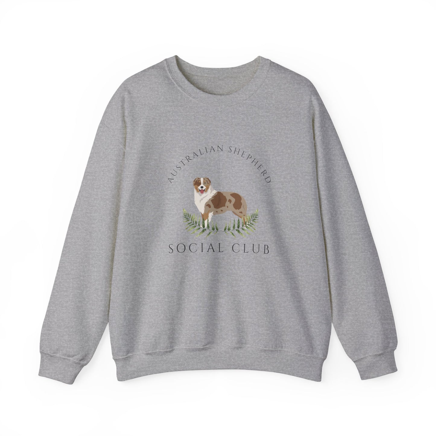 Australian Shepherd Dog Social Club Unisex Heavy Blend Crewneck Sweatshirt, Dog Mom Gift