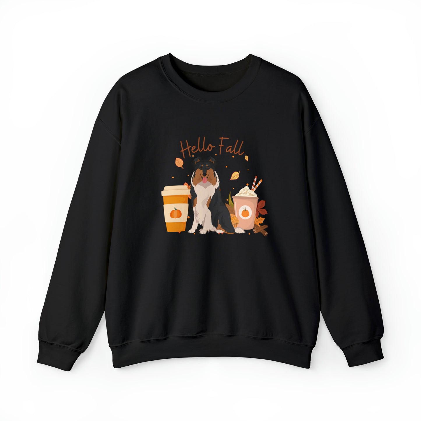 Rough Collie Dog Fall Halloween Unisex Heavy Blend Crewneck Sweatshirt