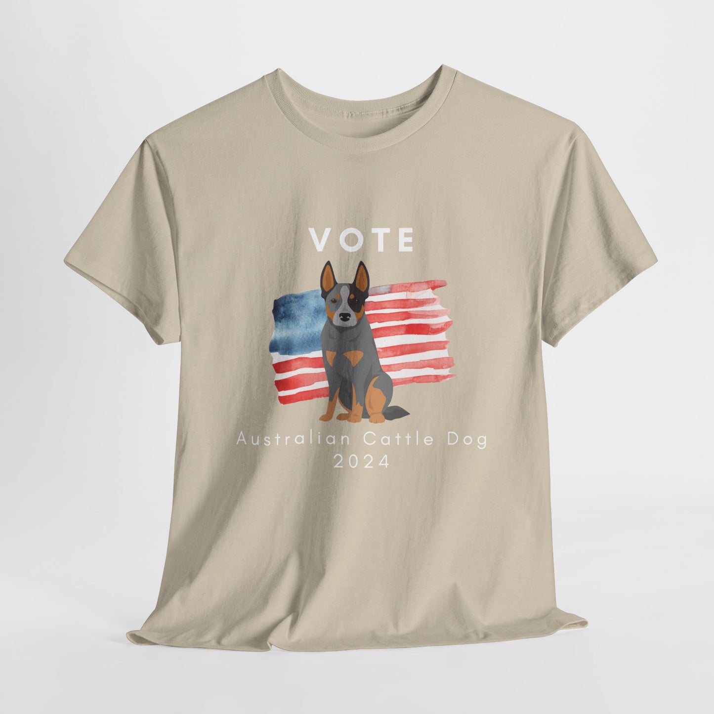 Australian Cattle Dog Vote 2024, Election Unisex Heavy Cotton Tee, Dog Mom Gift, AKC