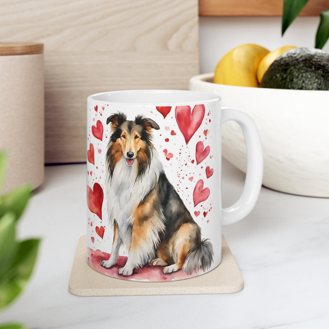 Collie Dog Ceramic Mug 11oz, Collie Mom, Collie Lover, Collie Gift