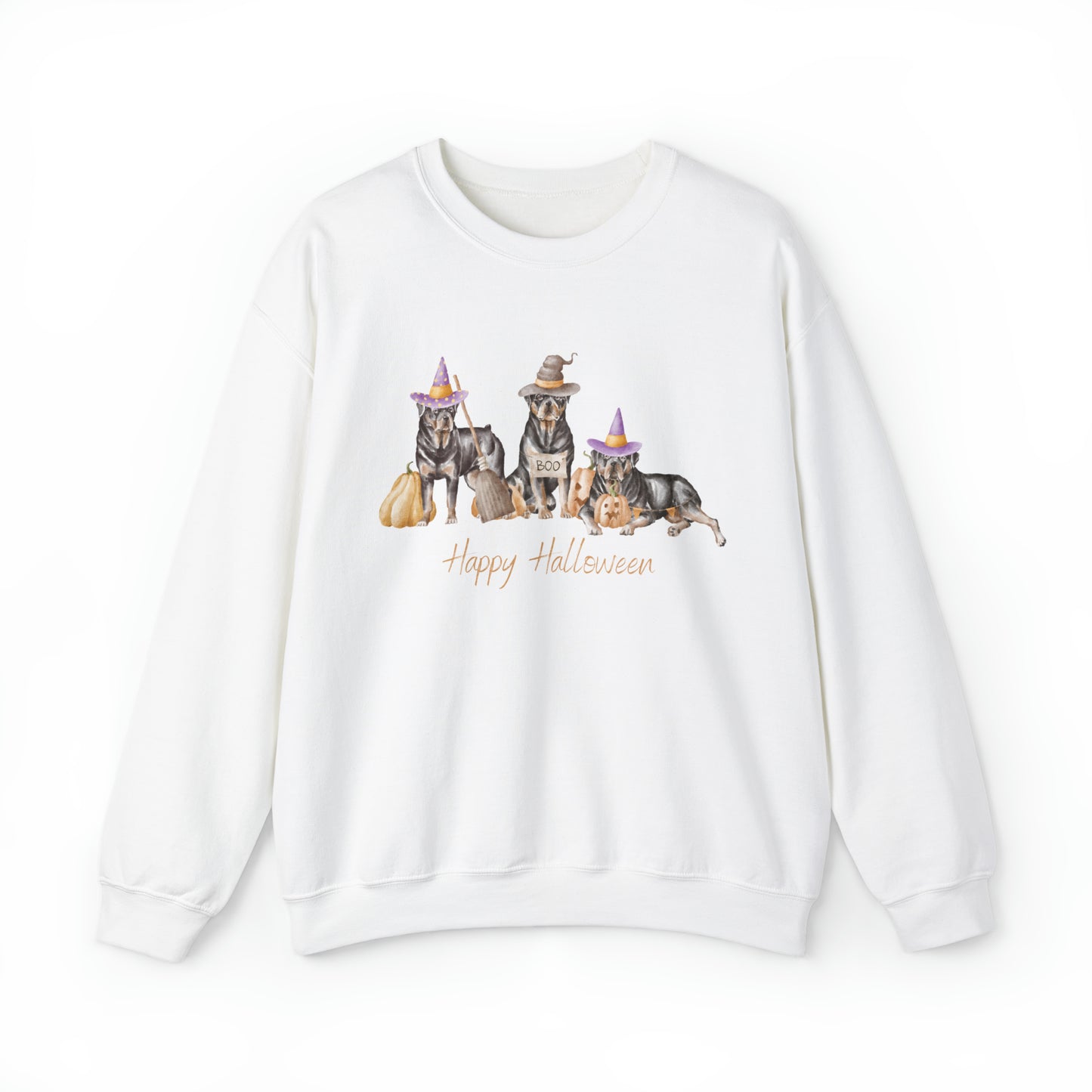 Rottweiler Dog Halloween Unisex Heavy Blend Crewneck Sweatshirt