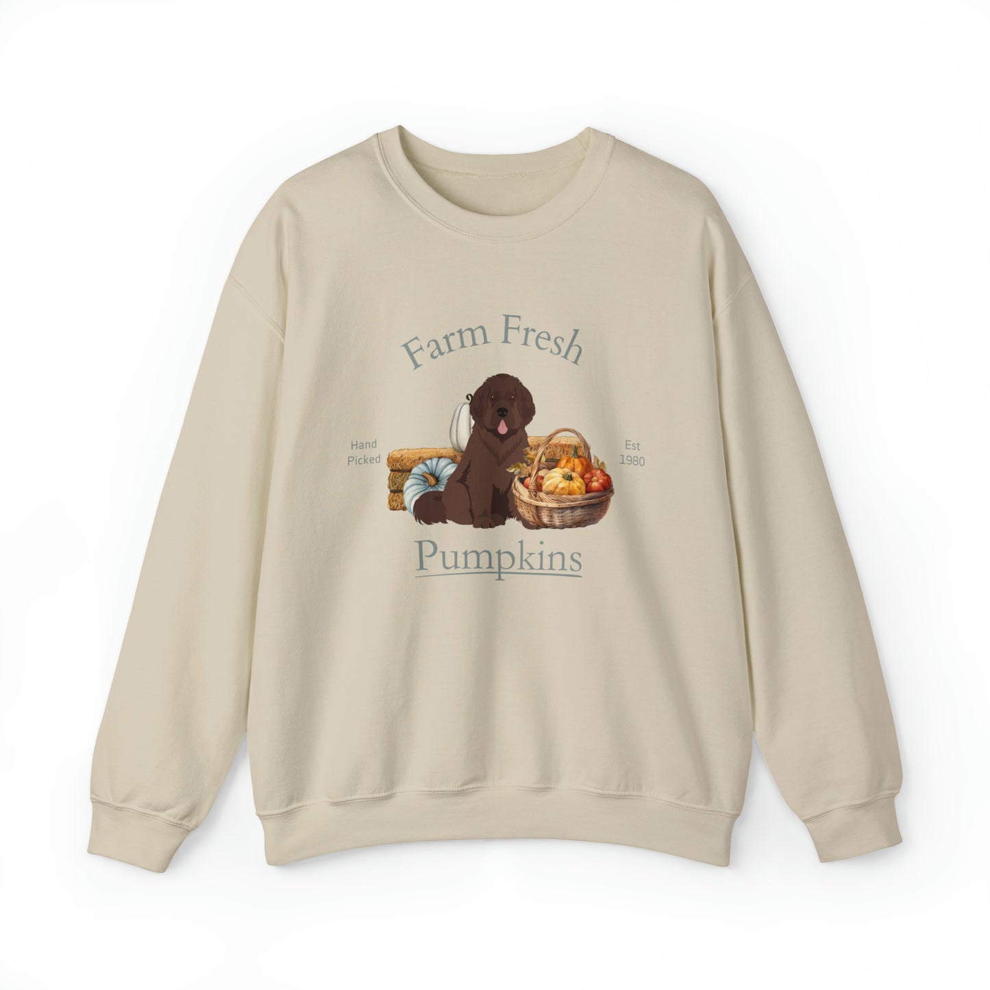 Newfoundland Dog Fall Halloween Unisex Heavy Blend Crewneck Sweatshirt