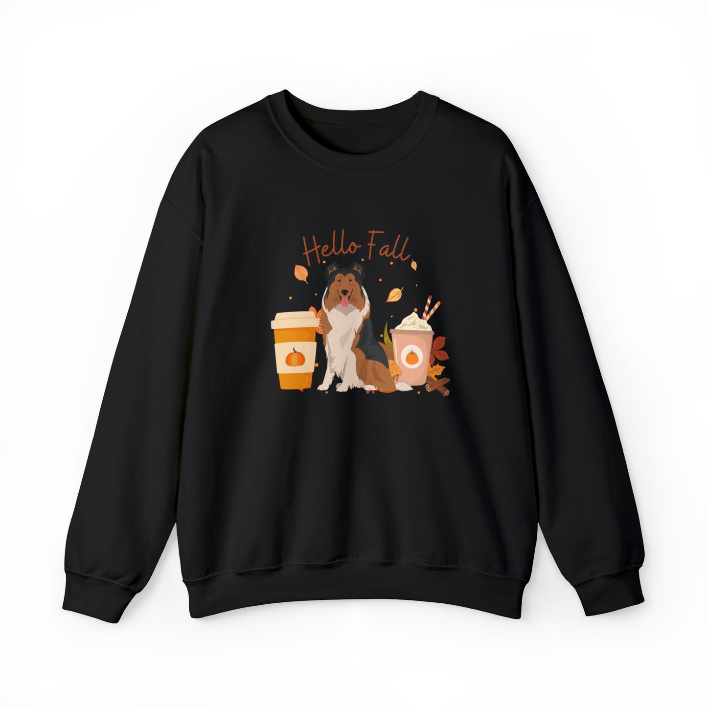 Rough Collie Dog Fall Halloween Unisex Heavy Blend Crewneck Sweatshirt