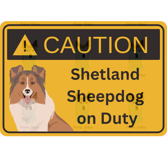 Shetland Sheepdog Dog 5in Transparent Caution Sticker