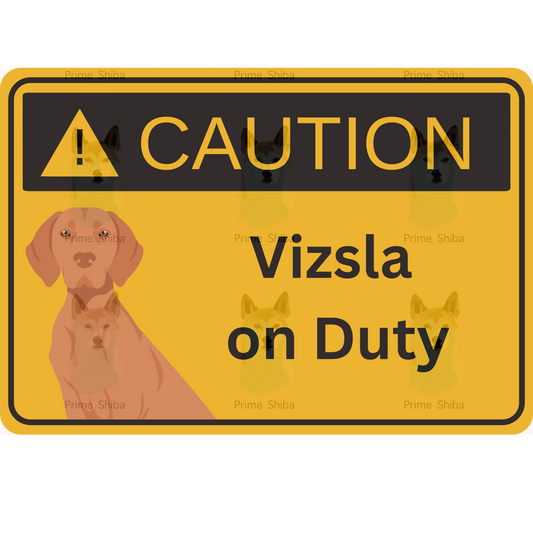 Vizsla Dog 5in Transparent Caution Sticker