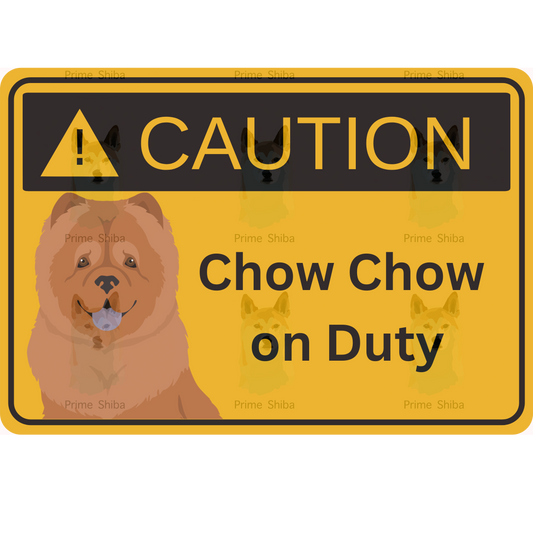 Chow Chow Dog 5in Transparent Caution Sticker