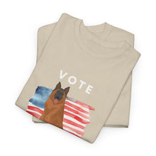 Load image into Gallery viewer, Belgian Tervuren Dog Vote 2024, Election Unisex Heavy Cotton Tee, Dog Mom Gift, AKC
