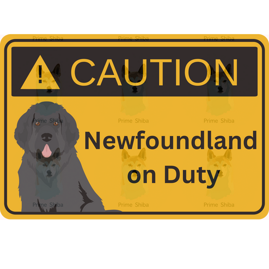 Newfoundland Dog 5in Transparent Caution Sticker