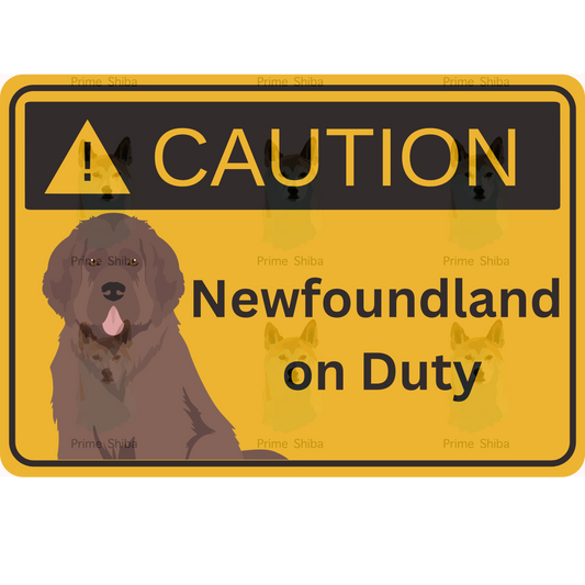 Newfoundland Dog 5in Transparent Caution Sticker