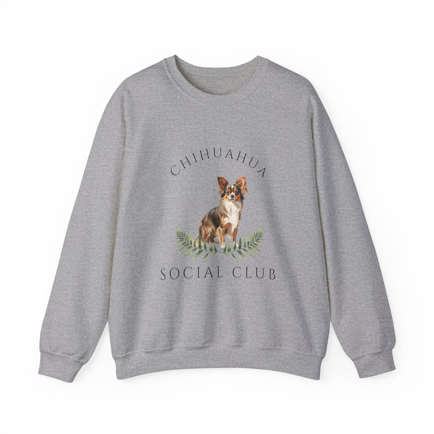 Chihuahua Dog Social Club Unisex Heavy Blend Crewneck Sweatshirt, Chihuahua Dog Mom Gift