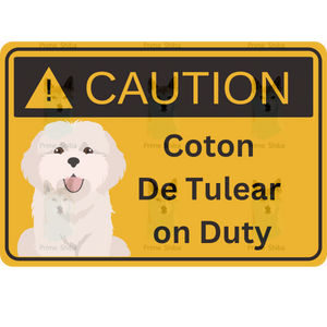 Coton De Tulear Dog 5in Transparent Caution Sticker