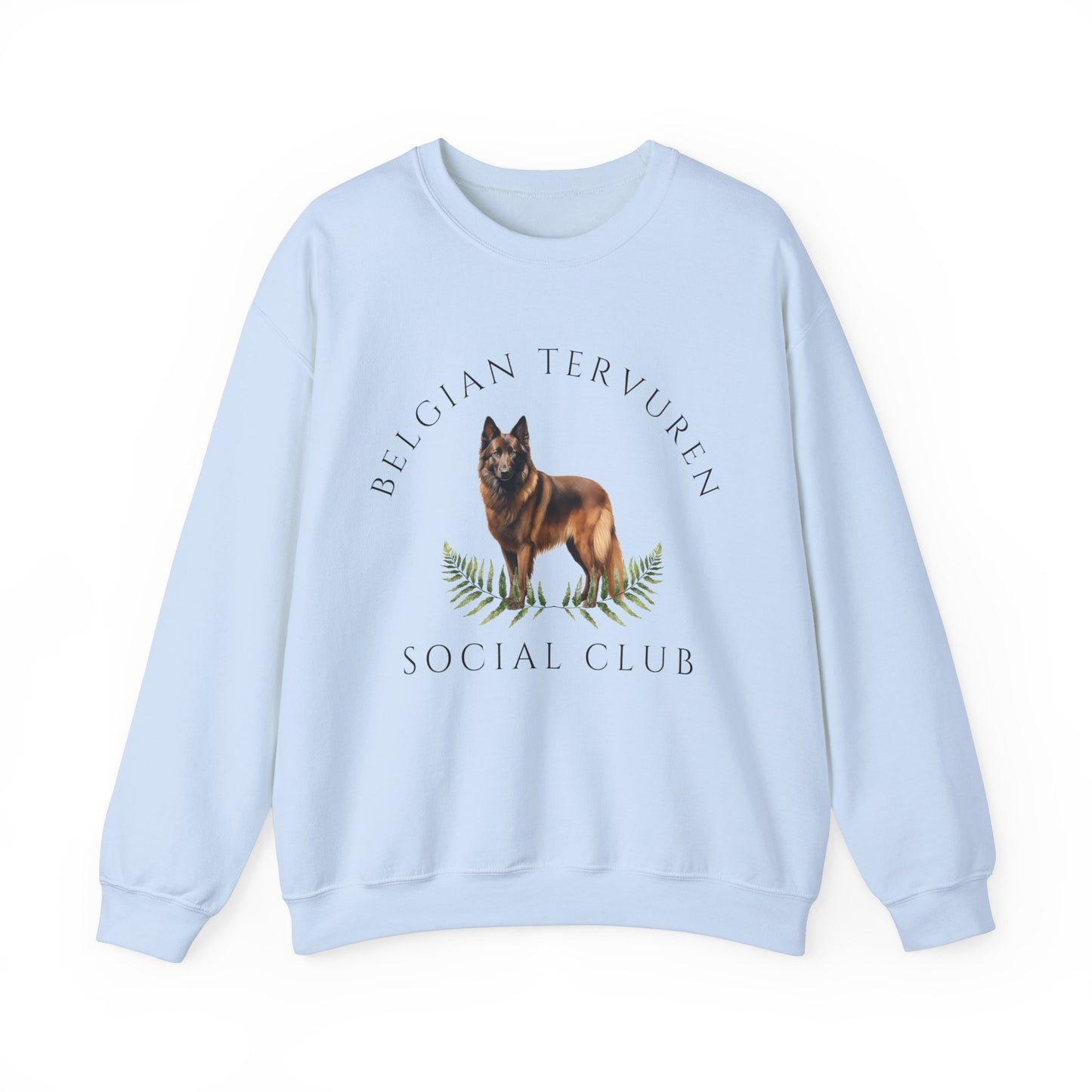 Belgian Tervuren Dog Social Club Unisex Heavy Blend Crewneck Sweatshirt, Belgian Dog Mom Gift