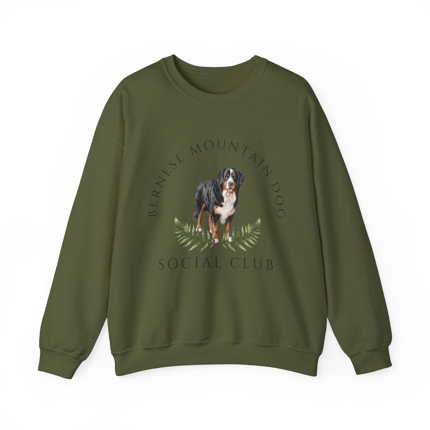 Bernese Mountain Dog Social Club Unisex Heavy Blend Crewneck Sweatshirt, Bernese Dog Mom Gift