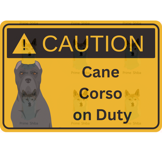 Cane Corso Dog 5in Transparent Caution Sticker