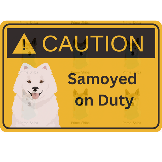 Samoyed Dog 5in Transparent Caution Sticker