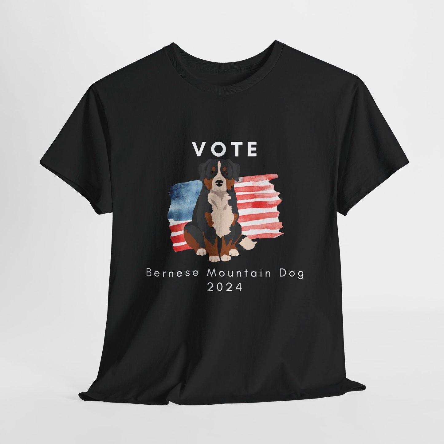 Bernese Mountain Dog Vote 2024, Election Unisex Heavy Cotton Tee, Dog Mom Gift, AKC