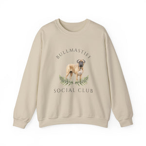 Bullmastiff Dog Social Club Unisex Heavy Blend Crewneck Sweatshirt, Bullmastiff Dog Mom Gift