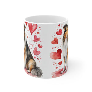 Collie Dog Ceramic Mug 11oz, Collie Mom, Collie Lover, Collie Gift