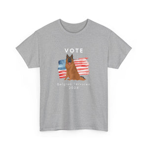 Belgian Tervuren Dog Vote 2024, Election Unisex Heavy Cotton Tee, Dog Mom Gift, AKC