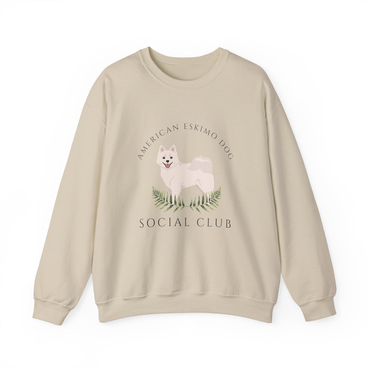 American Eskimo Dog Social Club Unisex Heavy Blend Crewneck Sweatshirt, Dog Mom Gift