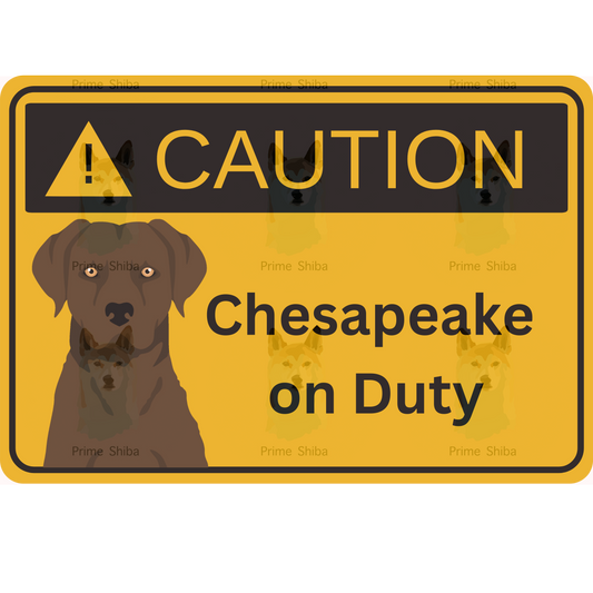 Chesapeake Dog 5in Transparent Caution Sticker