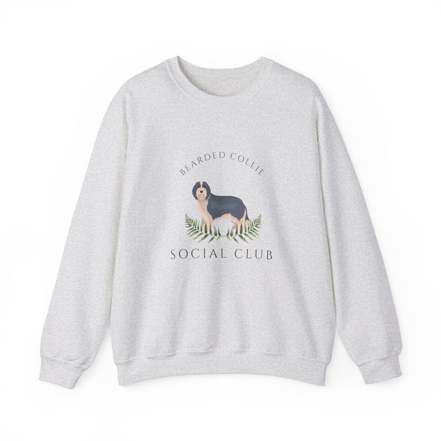 Bearded Collie Dog Social Club Unisex Heavy Blend Crewneck Sweatshirt, Dog Mom Gift