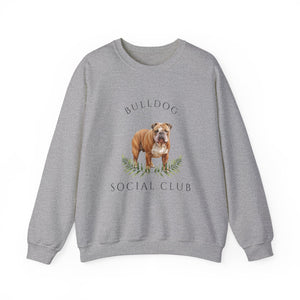 Bulldog Dog Social Club Unisex Heavy Blend Crewneck Sweatshirt, Bulldog Dog Mom Gift
