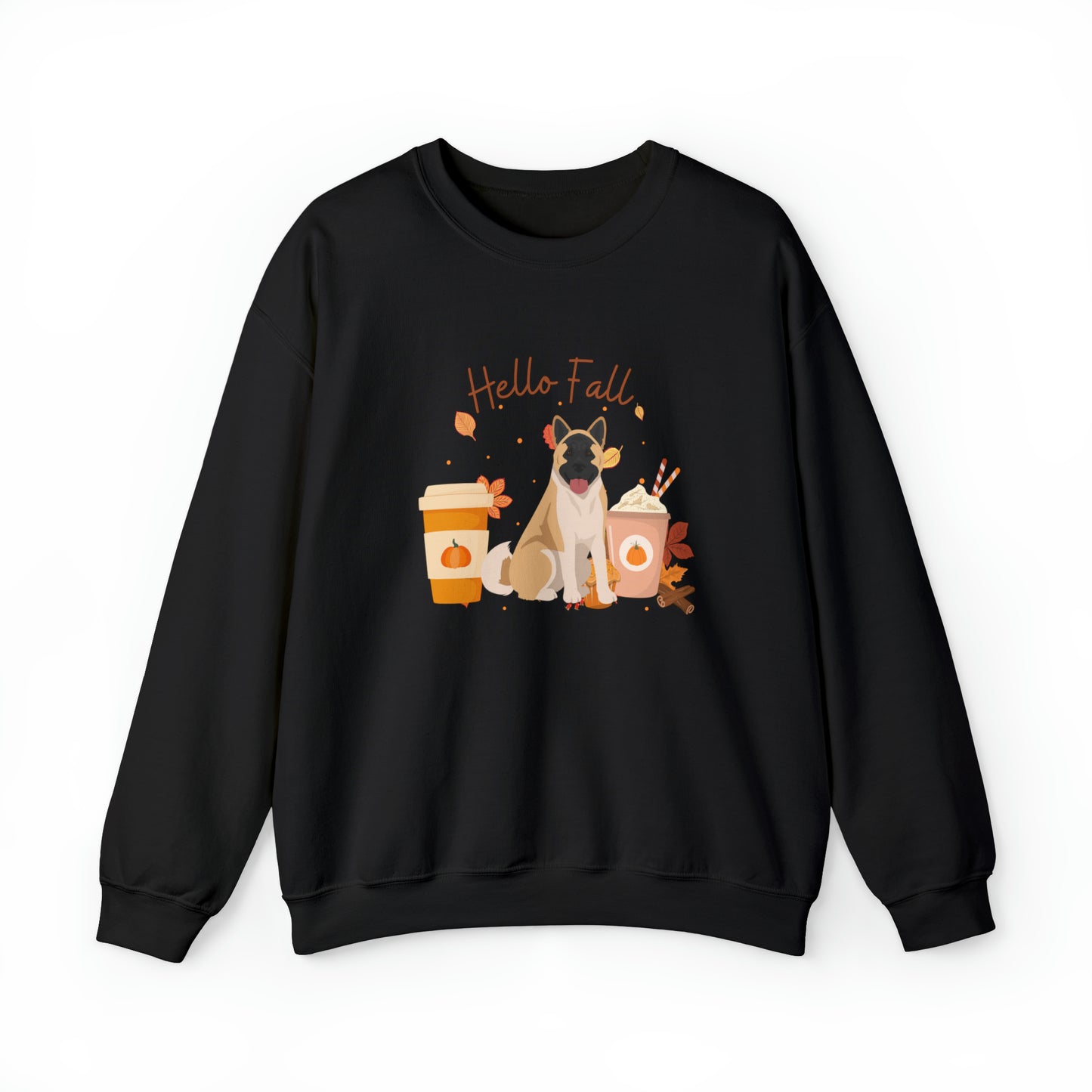 American Akita Dog Fall Halloween Unisex Heavy Blend Crewneck Sweatshirt