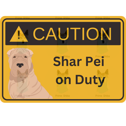 Shar Pei Dog 5in Transparent Caution Sticker