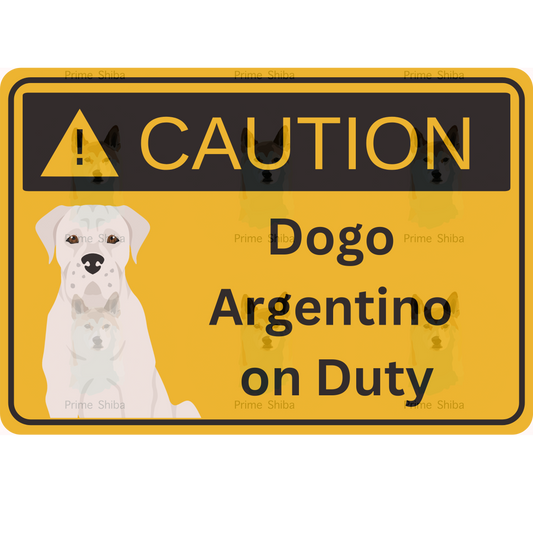 Dogo Argentino Dog 5in Transparent Caution Sticker