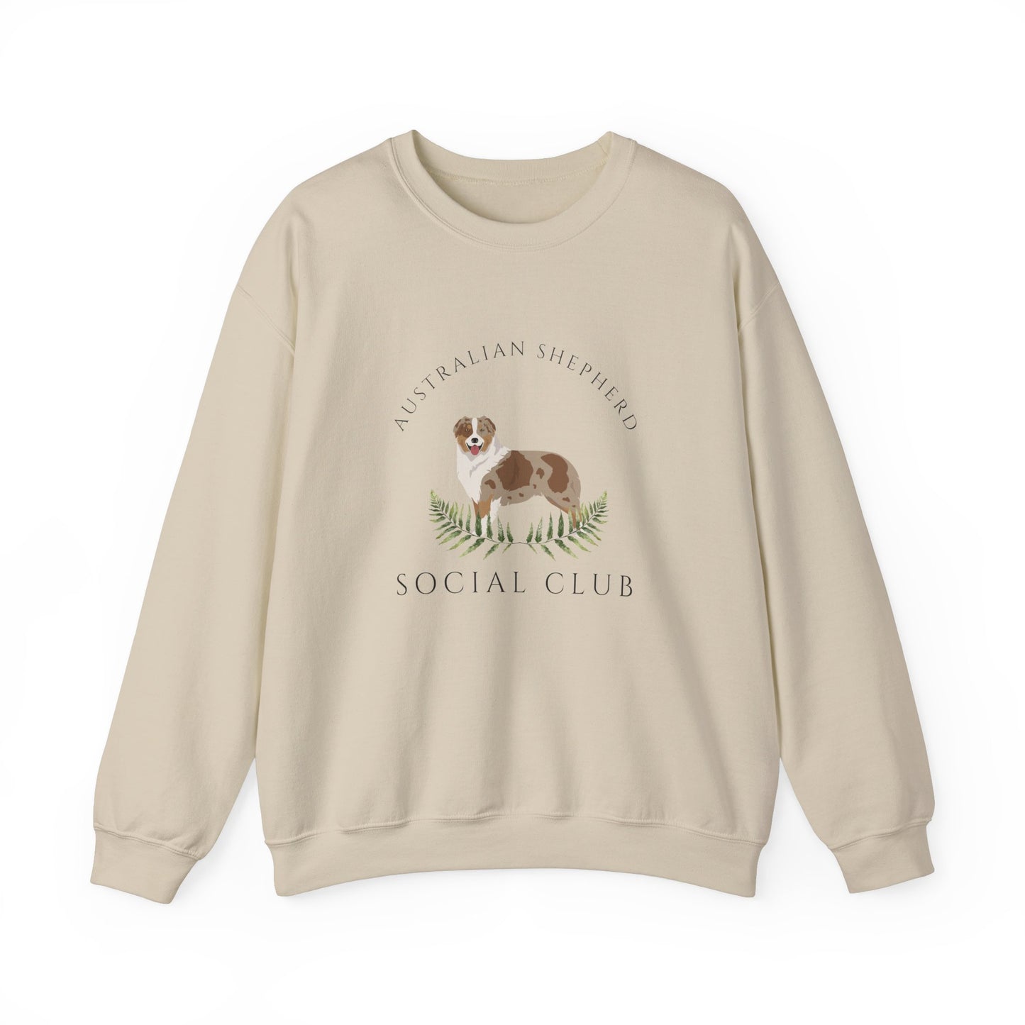 Australian Shepherd Dog Social Club Unisex Heavy Blend Crewneck Sweatshirt, Dog Mom Gift