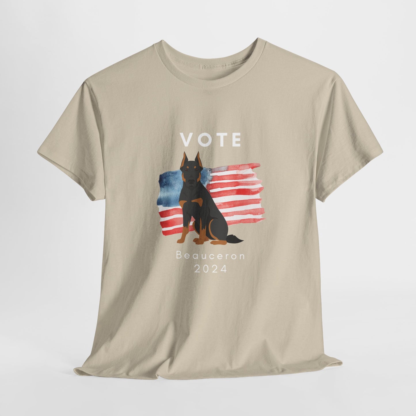 Beauceron Dog Vote 2024, Election Unisex Heavy Cotton Tee, Dog Mom Gift, AKC