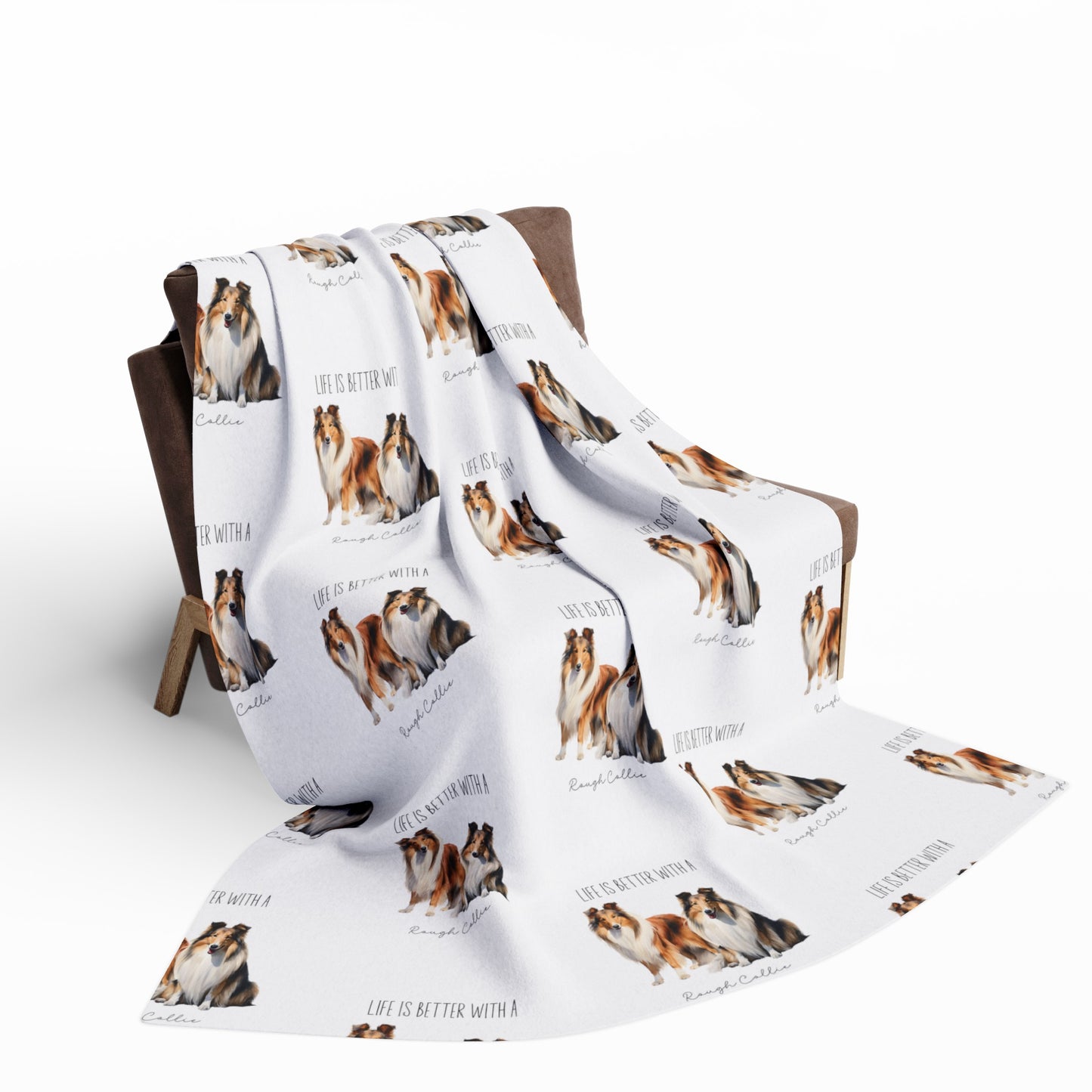 Collie Dog Arctic Fleece Blanket, Dog Mom Gift, life is better with a collie