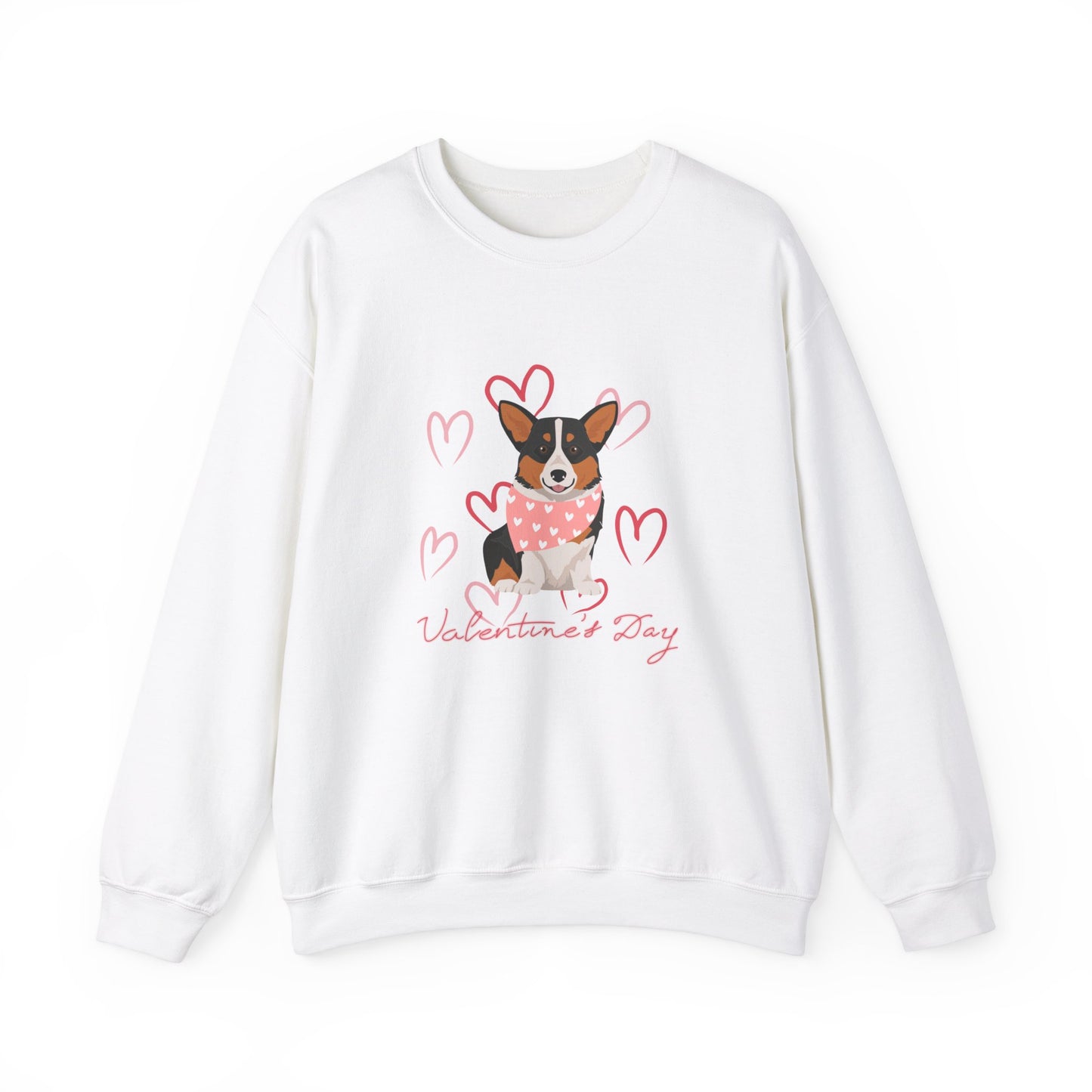 Pembroke Welsh Corgi Dog Valentines Day Unisex Heavy Blend Crewneck Sweatshirt